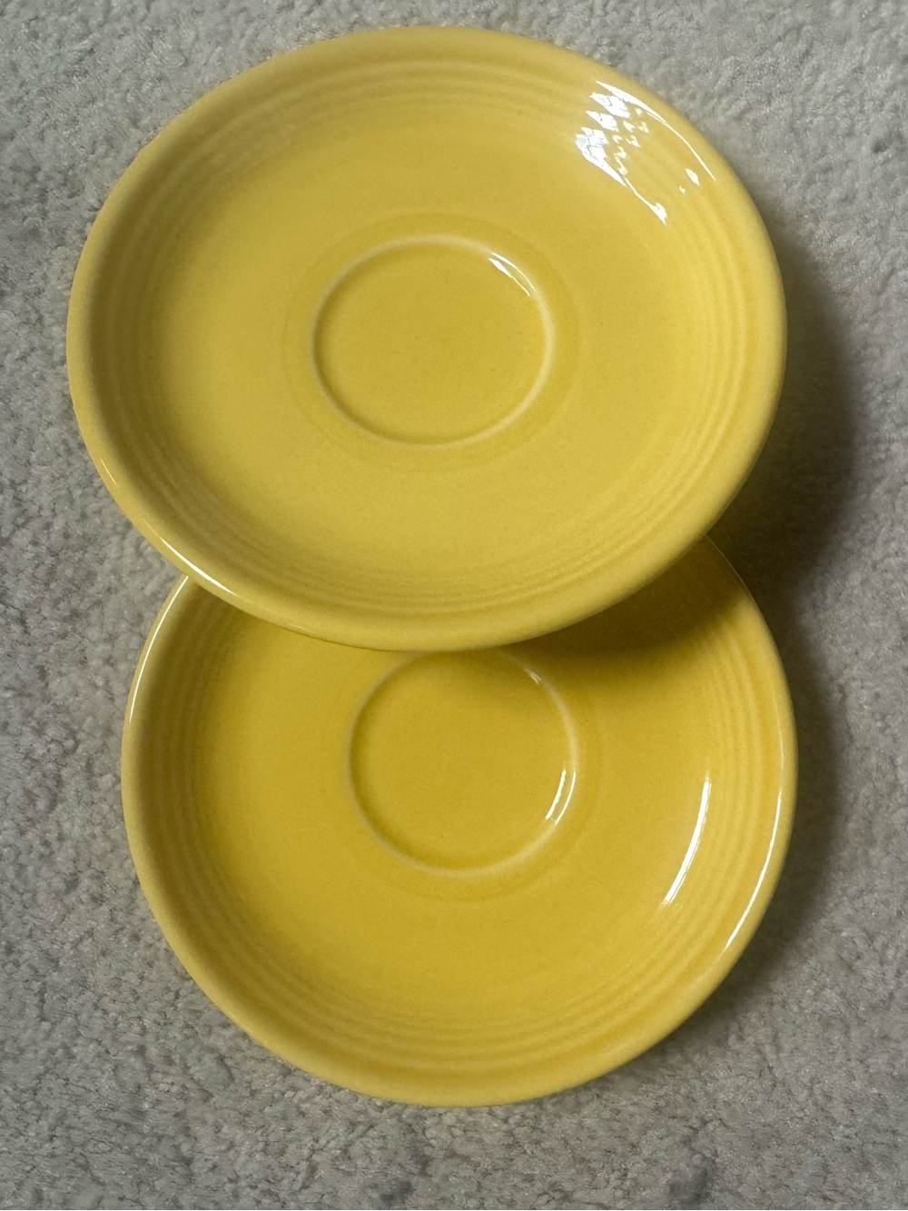 Set of 2 Retired Fiesta Sunflower Yellow Saucers 2009